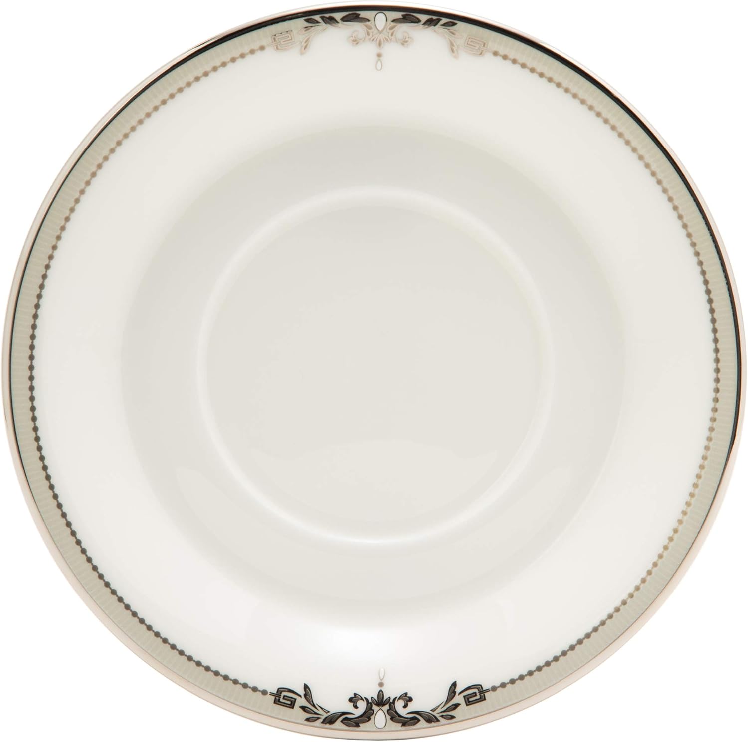 Narumi 51060-2511 Cup Saucer, Thin Pearl Accent Arabesque Gold, 4.3 fl oz (110 cc), Espresso, Made in Japan