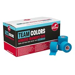 Cramer Team Color Athletic Tape Blue Latex-Free 1 5 x 10yds 32 Roll Bulk Case Tearable Sports Tape
