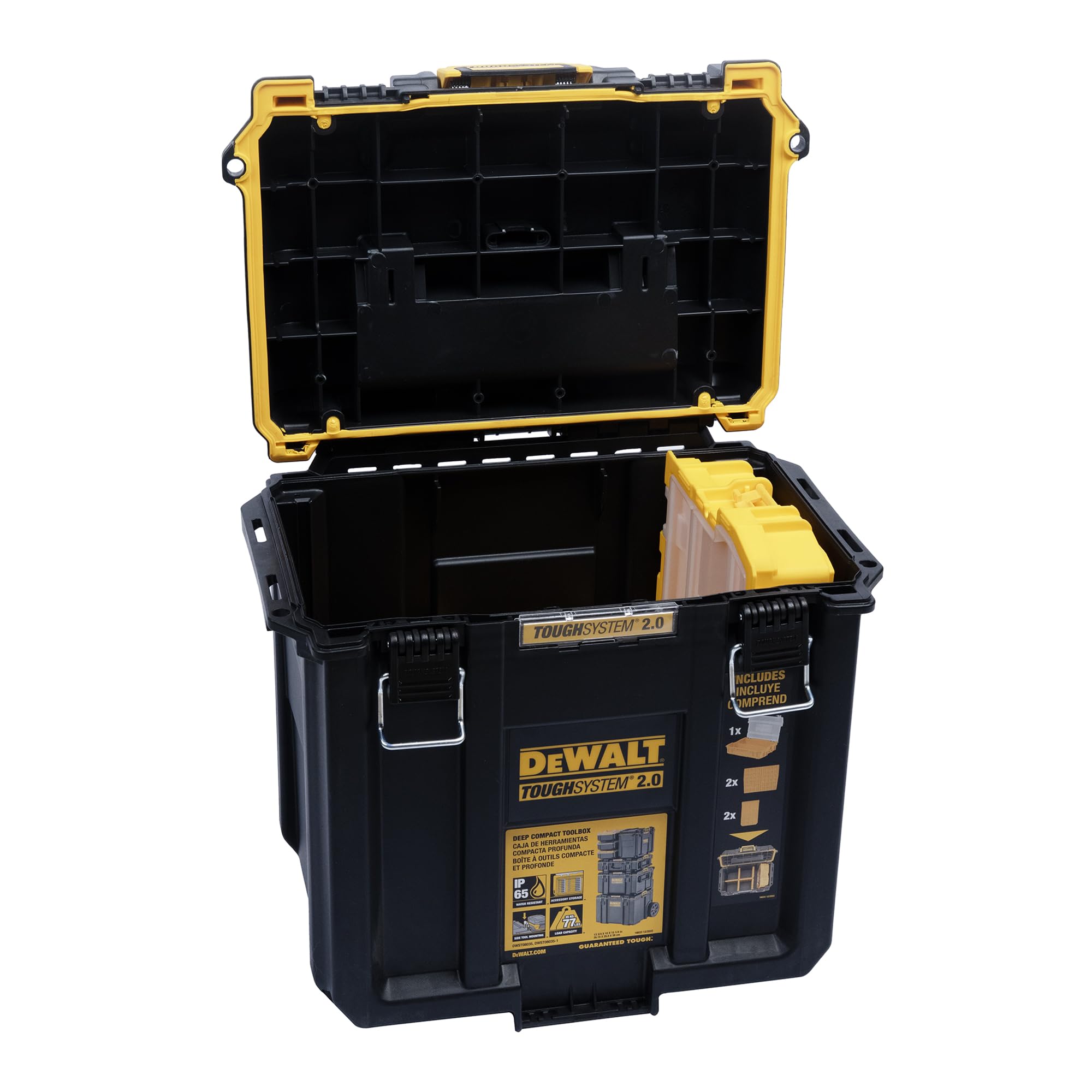 DEWALT TOUGHSYSTEM 2.0 Caja de herramientas compacta y duradera con separadores extraíbles (DWST08035)