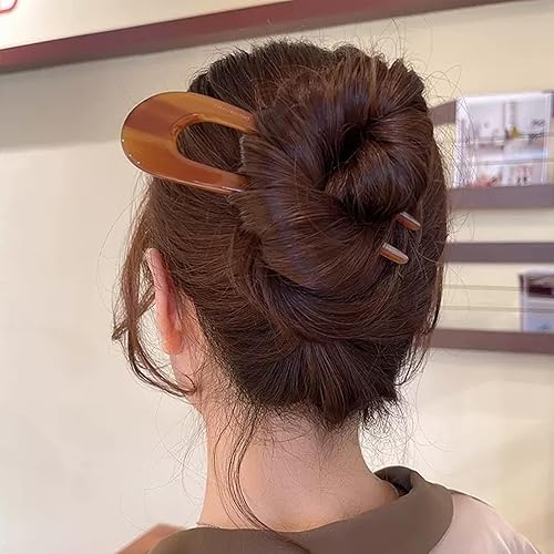 Miniatura 4 de Horquillas para el cabello en forma de U para moños, 5 unidades, fácil de combinar, horquillas francesas para mujer, elegantes horquillas
