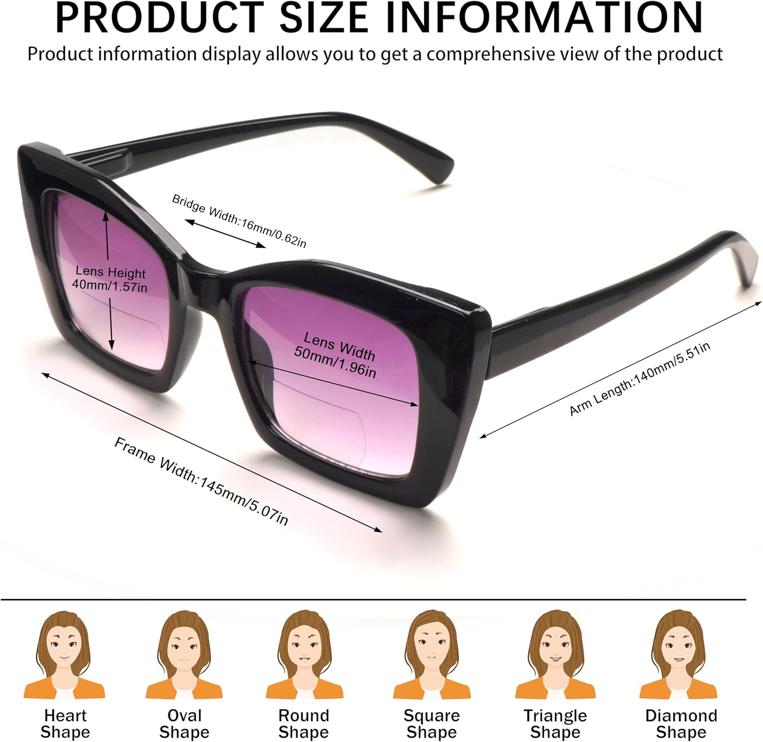 4 Pack Bifocal Sunglasses for Women, Spring Hinge Outdoor Bifocal Reading Sunglasses Large Frame Sunglass Readers - Image 6