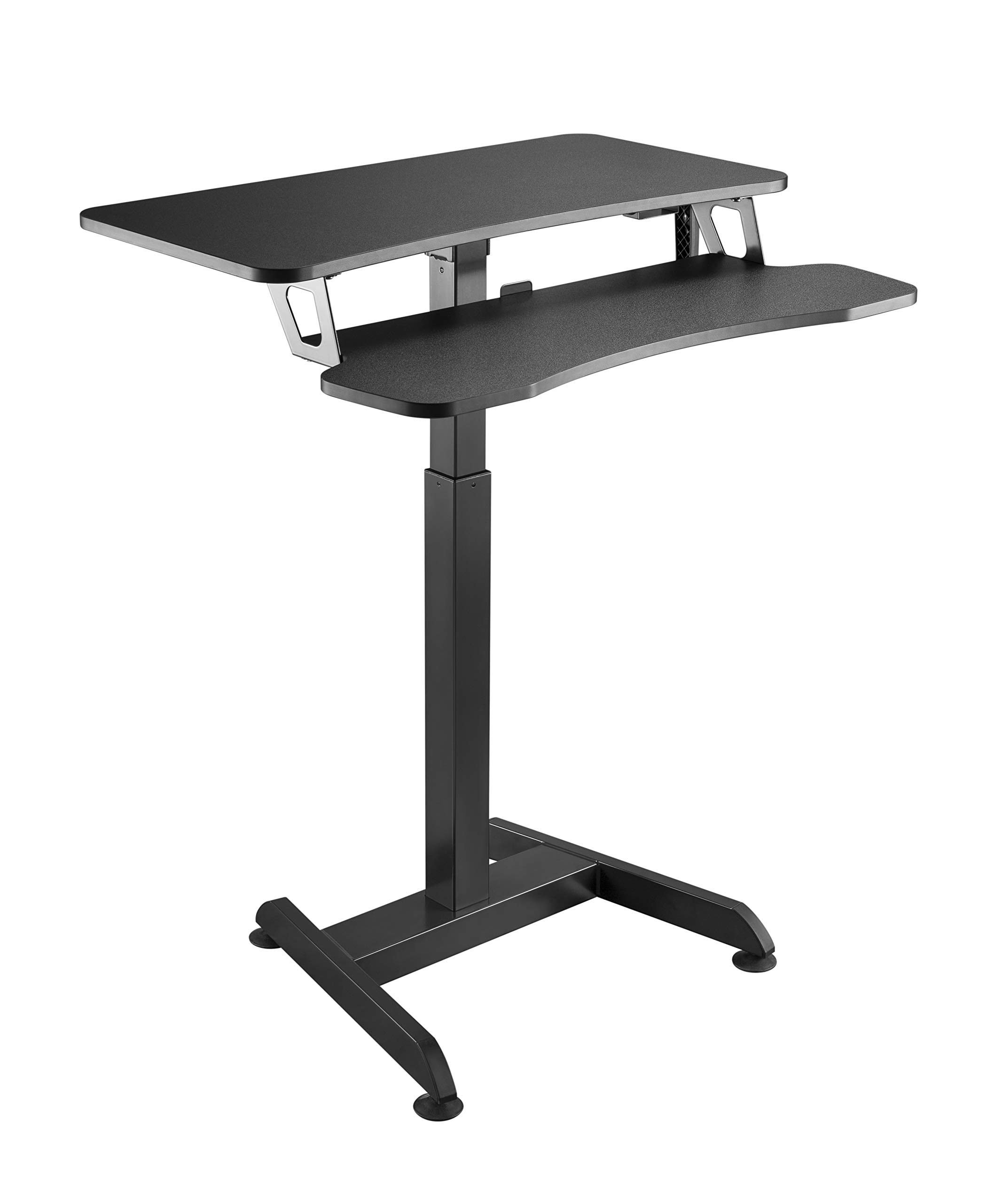 HALTERUNGSPROFI Manuell Höhenverstellbares Pult (74-124cm) Workstation Schreibtisch, zum Arbeiten im Sitzen oder Stehen SSAT-01MS