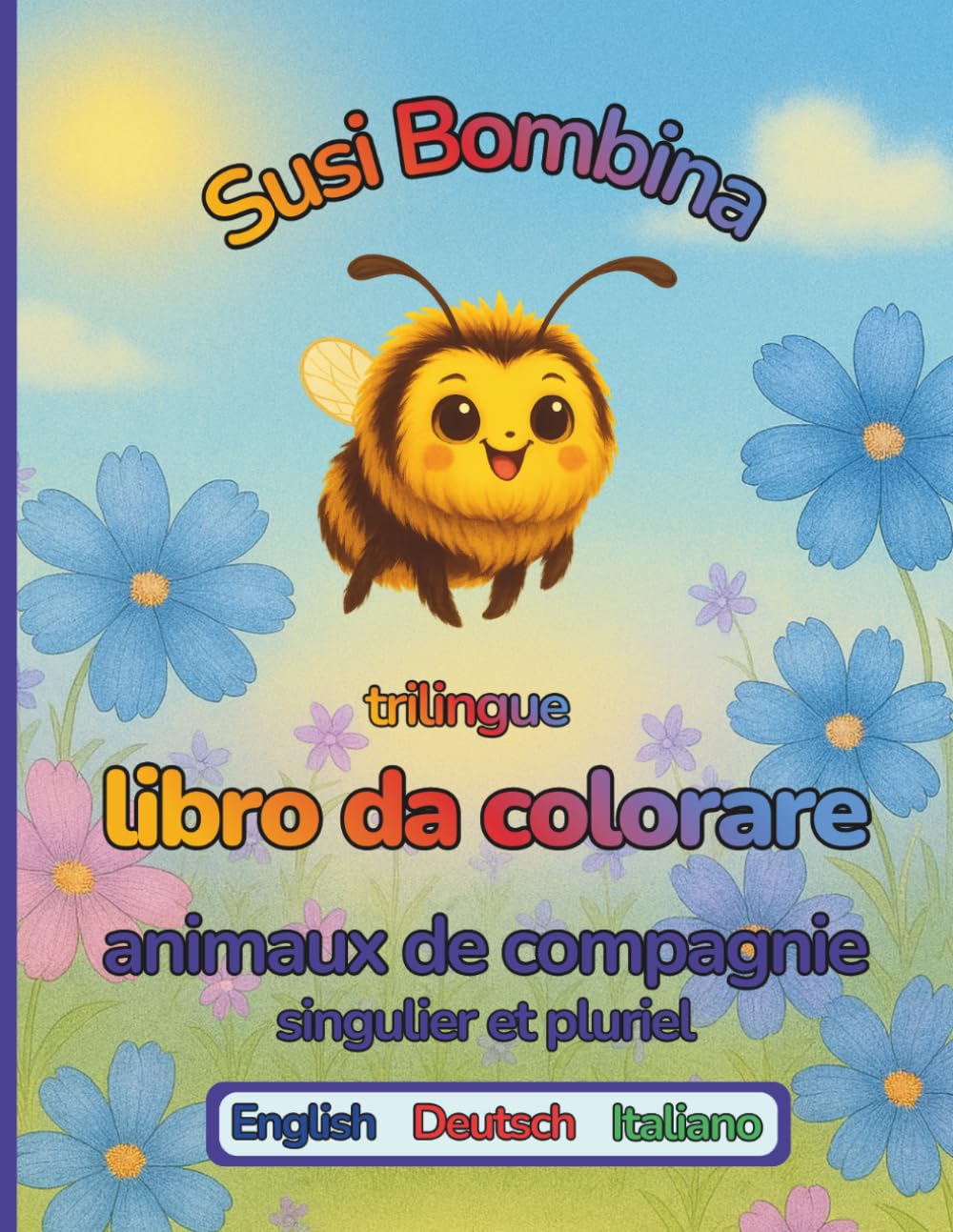Susi Bombina, Animali domestici singolare e plurale – Inglese/Tedesco/Italiano: Libro da colorare trilingue (Susi Humselbrumm)