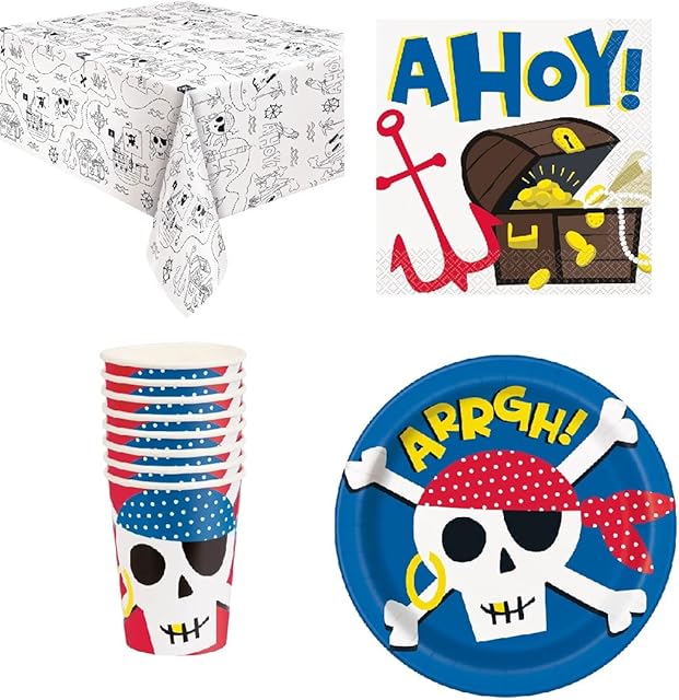 Budget Gifts Ahoy Pirate Party Pack For 16 Guests
