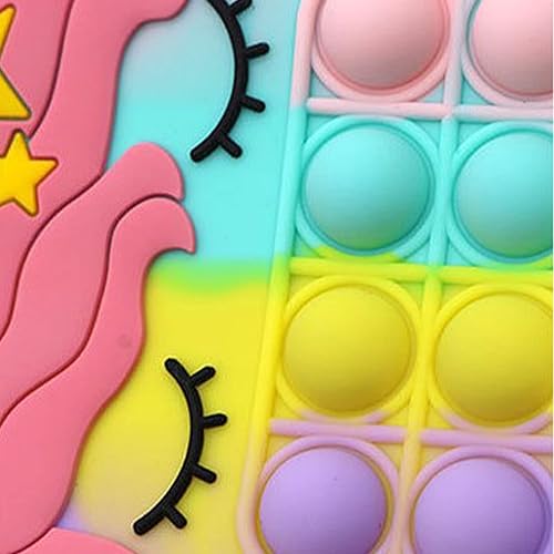 Miniatura 5 de Bolso pequeño para reventar, bolso de unicornio para niñas y mujeres, bolsa de reventar burbujas con juguete de unicornio para reventar, bolsa de