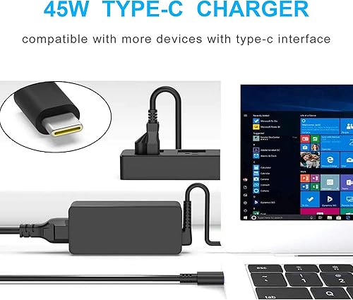 Miniatura 4 de Adaptador de CA USB C tipo C de 45 W para laptop HP Chromebook X360 14 G5 14-ca061dx 14-ca020nr 14-ca060nr 14-CA000 11-AE000 14-ca051wm 14-ca052wm