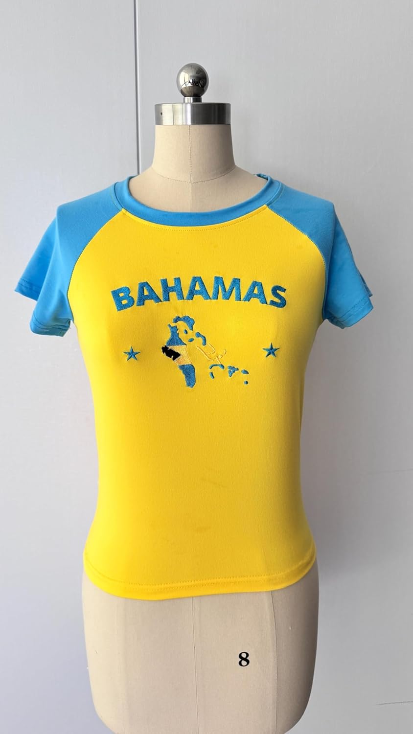 Y2K Baby Tees for Women Graphic Short Sleeve Crop Tops Slim Fit Jersey Vintage 2000s Streetwear - Image 6