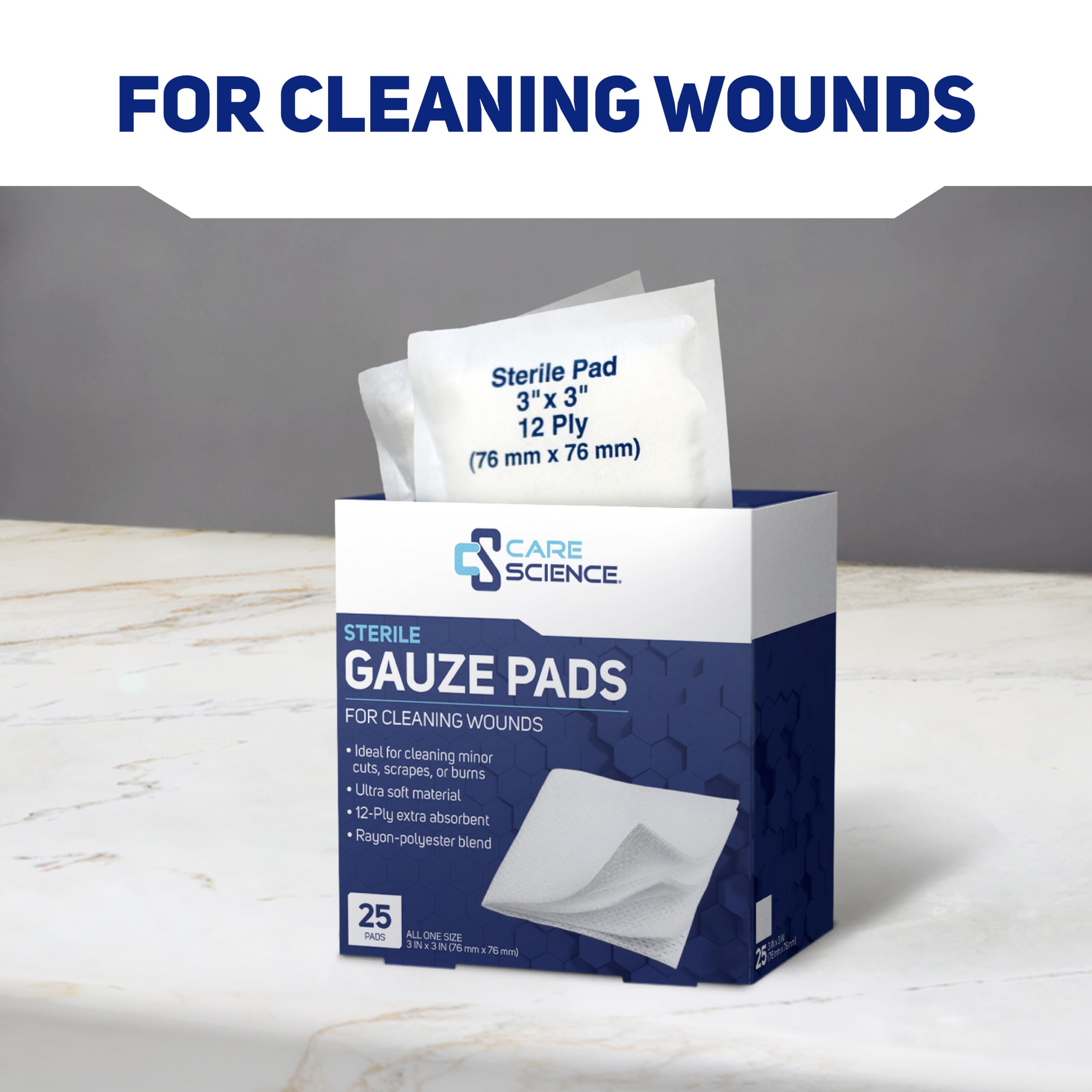 Care Science Gauze Pads - 25 Count -3