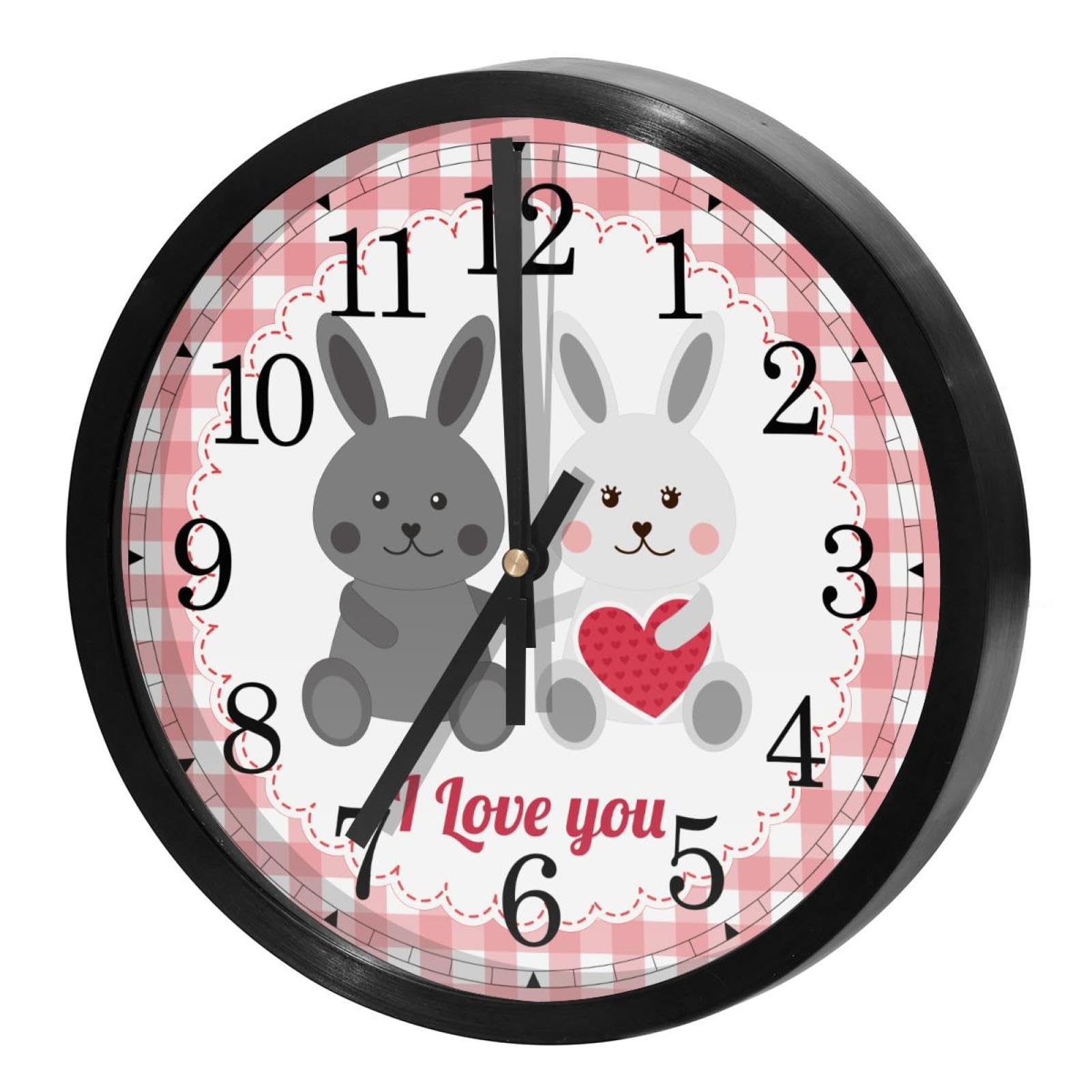 Horloge murale de Pâques silencieuse, idée cadeau originale pour la maison