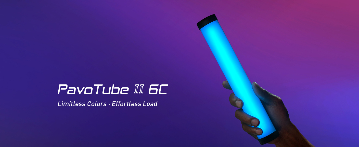 NANLITE PavoTube II 6C 10-Inch RGBWW LED Tube Light, 2700K