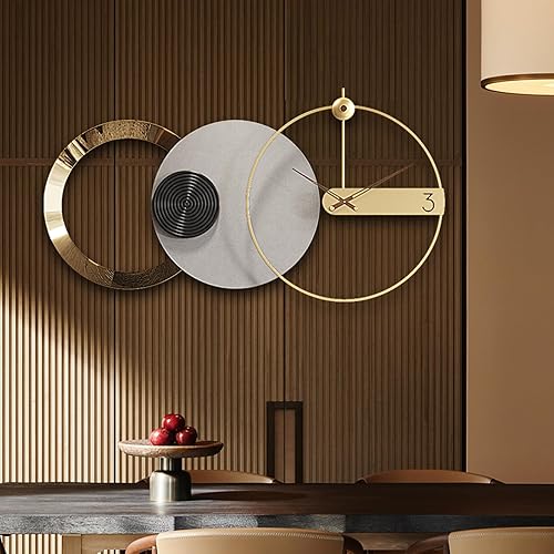Reloj de pared moderno, reloj de pared grande, decorativo, funciona con pilas, para sala de estar, estilo europeo, relojes grandes silenciosos sin