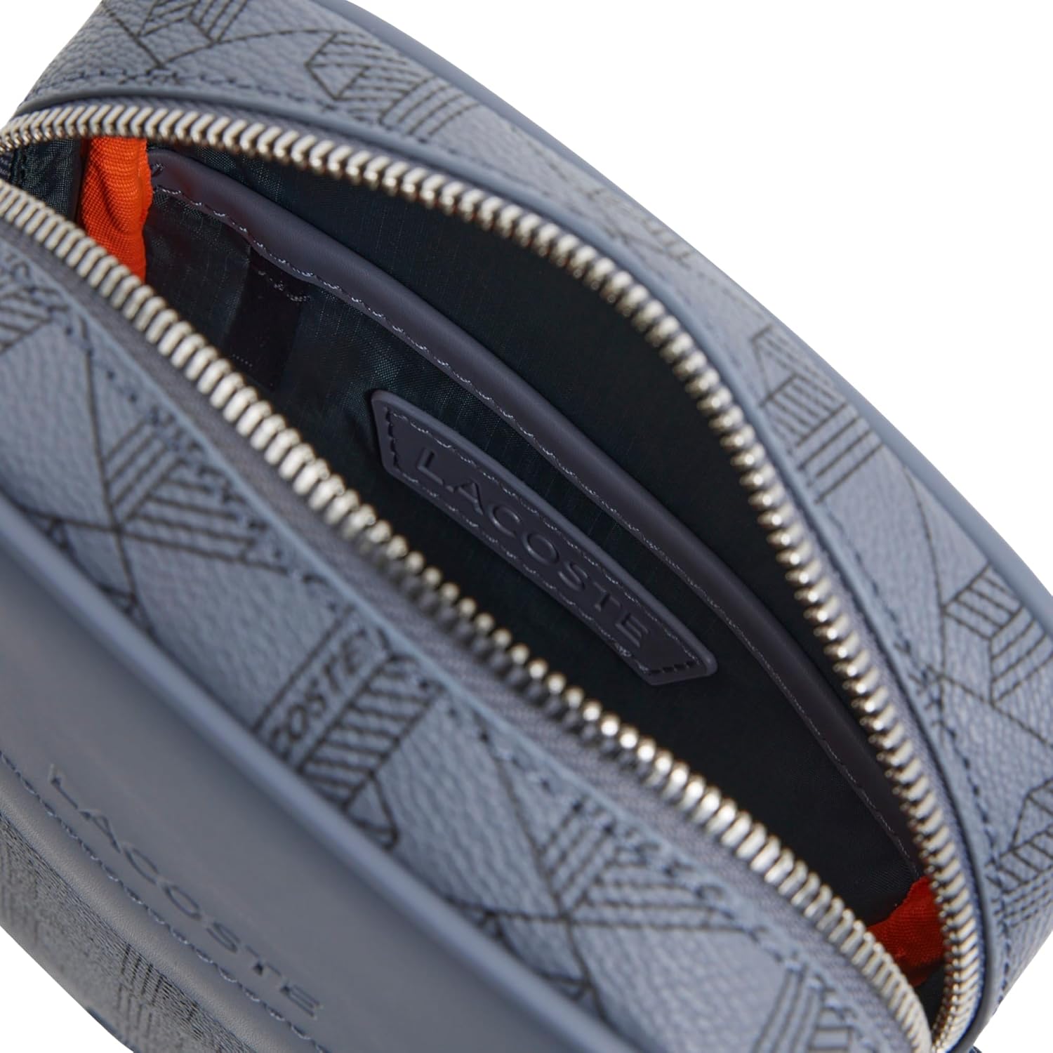 Lacoste Men's The Blend Satchel, Mono Folkstone Gray Abime, One Size