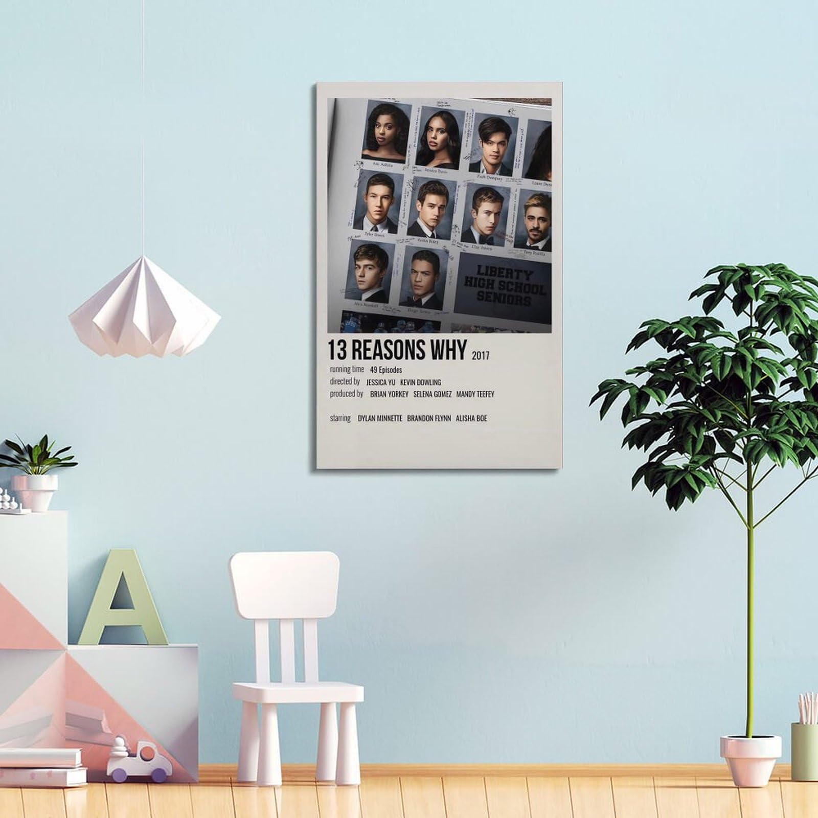 Poster Sur Toile OZTERN "13 REASONS WHY" - 20,3 X 30,5 Cm, Art Mural Vintage, Pour Salon, Chambre