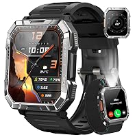 Blackview Smartwatch Uomo, Smartwatch Militare Uomo Fitness con Chiamate Bluetooth,2.01"