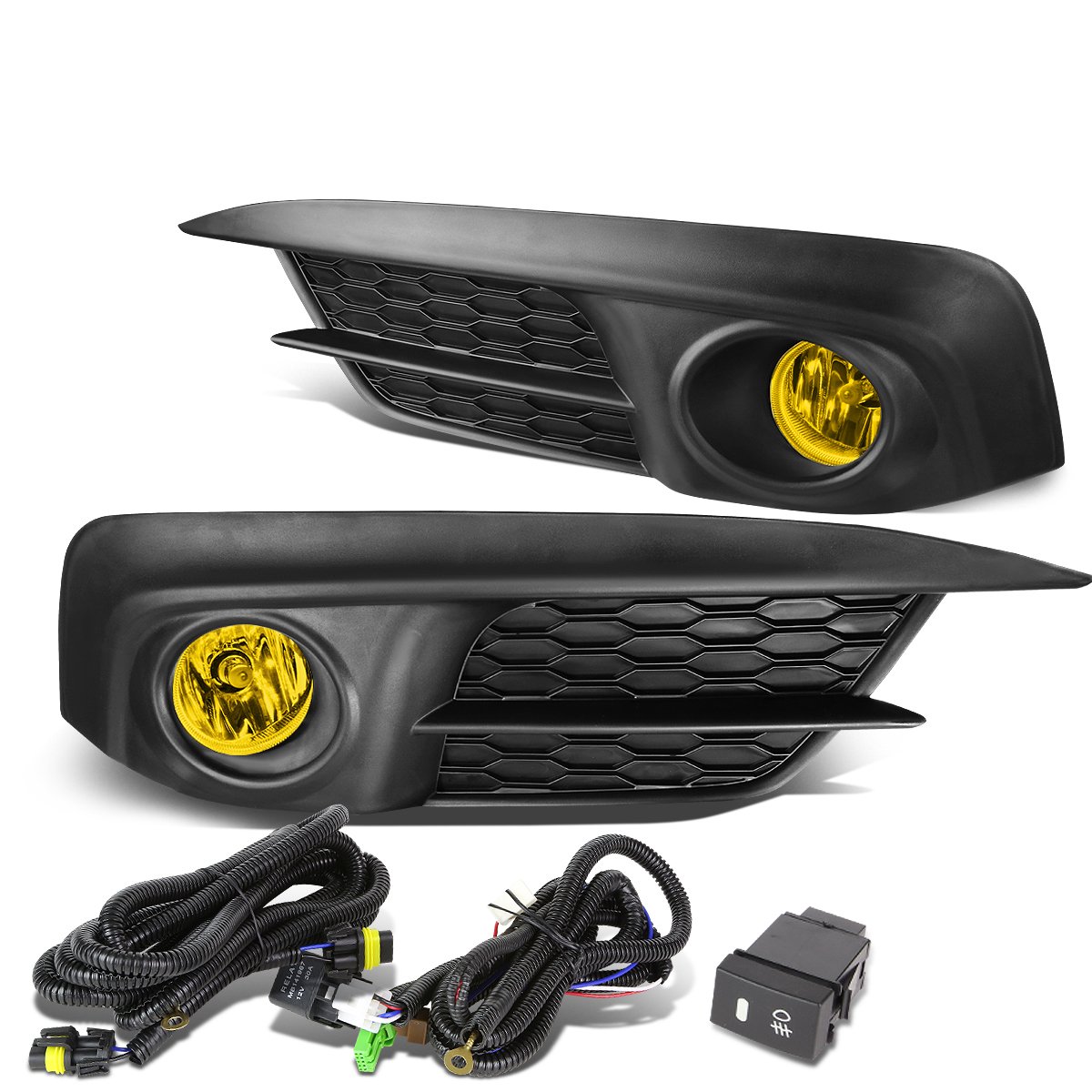 Amazon | DNA Motoring FL-ZTL-175-AM フロントバンパー フォグランプ