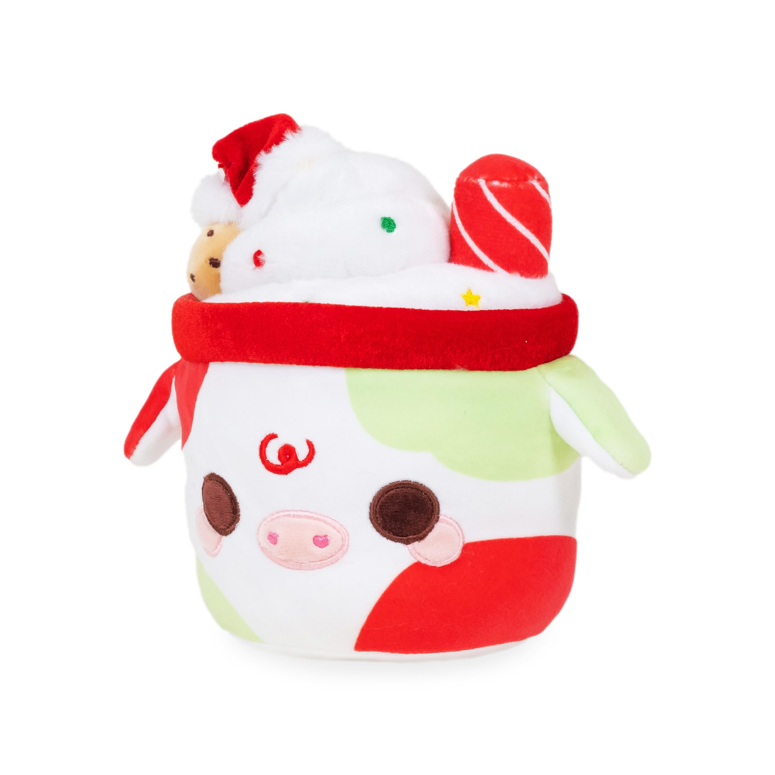 Amazon.com: Cuddle Barn PlushGoals - Lil Series Santa Mooshake
