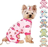 Vista 12 de Yikeyo - Pijamas para perros pequeños, suaves y delgados, ropa para gatos y perritos, ropa de verano para mascotas, lindas prendas para cachorros