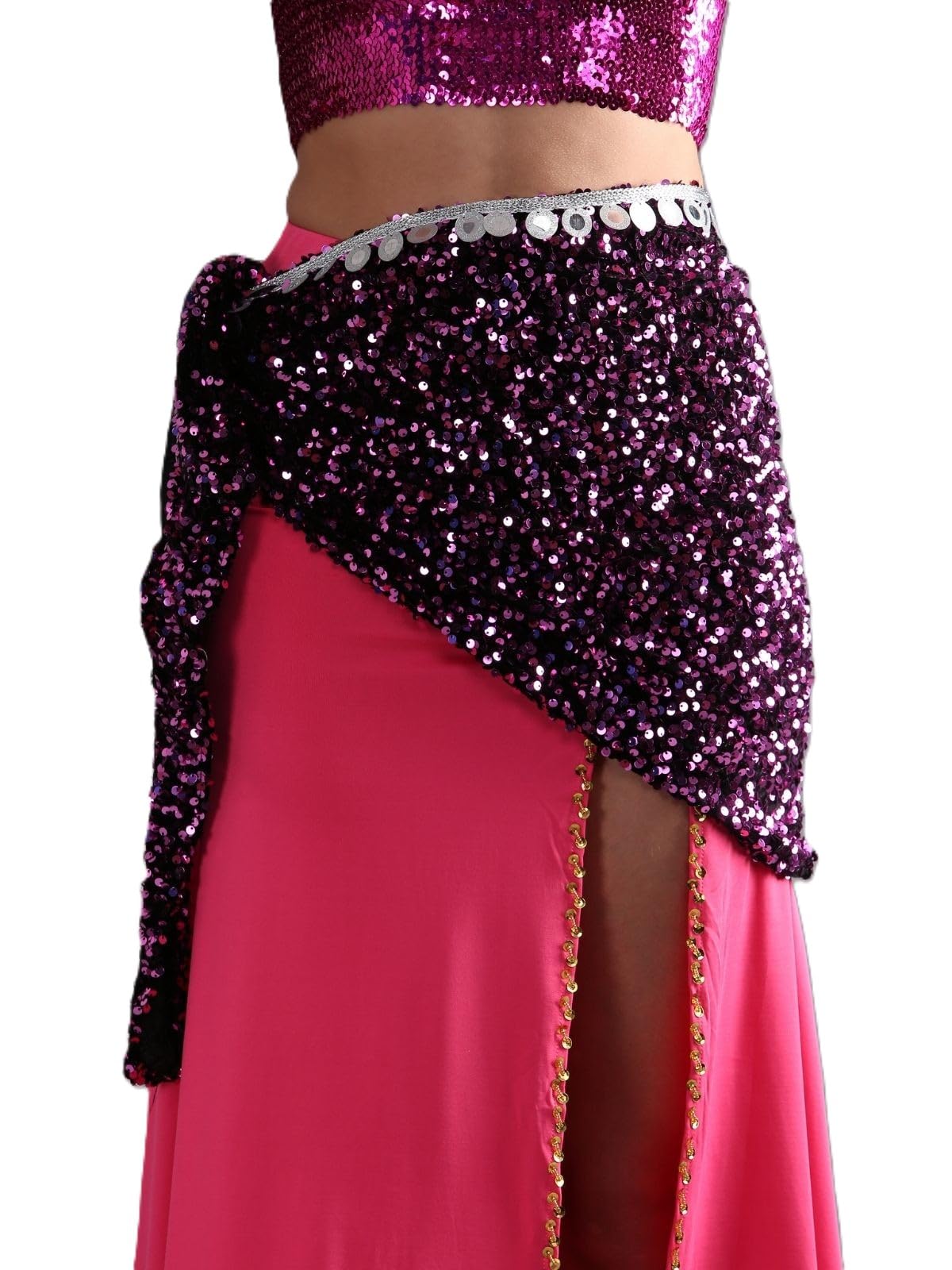 The Dance Bible Women 3 Layer Tassel Belly Dance Hip Scarf Waistband Belt-picture-21