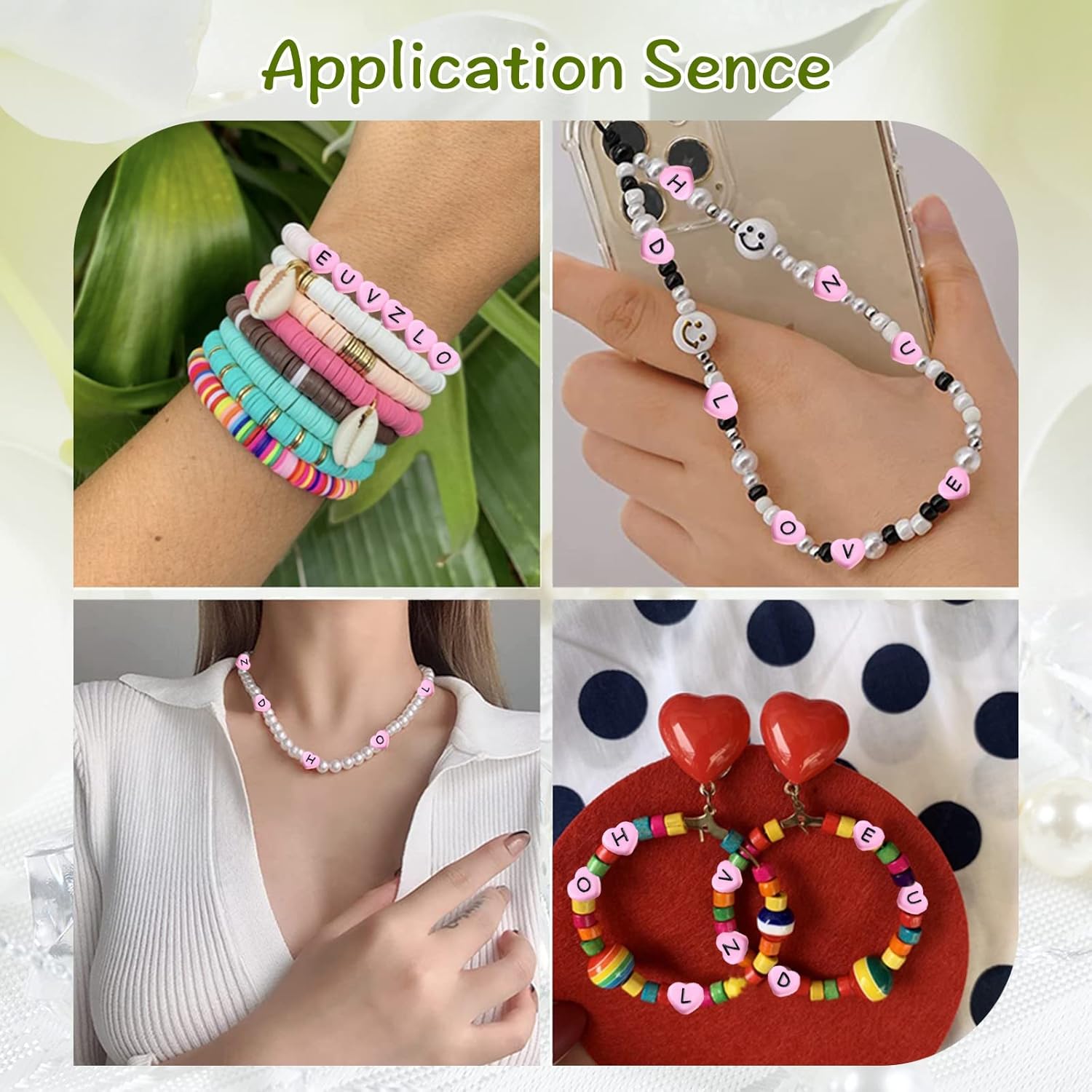 KitBeads 100pcs Acrylic Love Heart Letter Beads Opaque Pink Love Heart Shape Beads Cute Flat Alphabet Beads for Jewelry Making Bracelets Necklace Bulk - Image 6