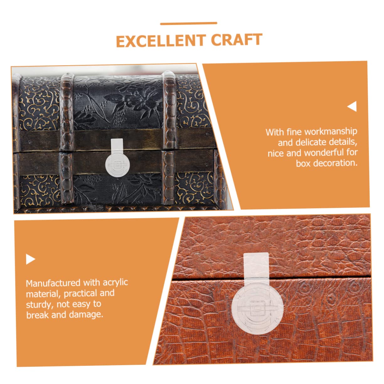 ARTIBETTER 8pcs Transparent Hinge Buckle Locking Hasp Pocket Door Hardware Hasp Latch Mini Locking Carabiner Transparent Lock Buckle Transparent Hinges Locks for Doors Hasp Buckle Acrylic