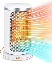 1500W Electric Heater, Fan Heater 3-Mode 70° Oscillating PTC Ceramic Space Heater - Silent, Low Energy, Overheating & Tip-Over Protection for Home, Office, Bedroom