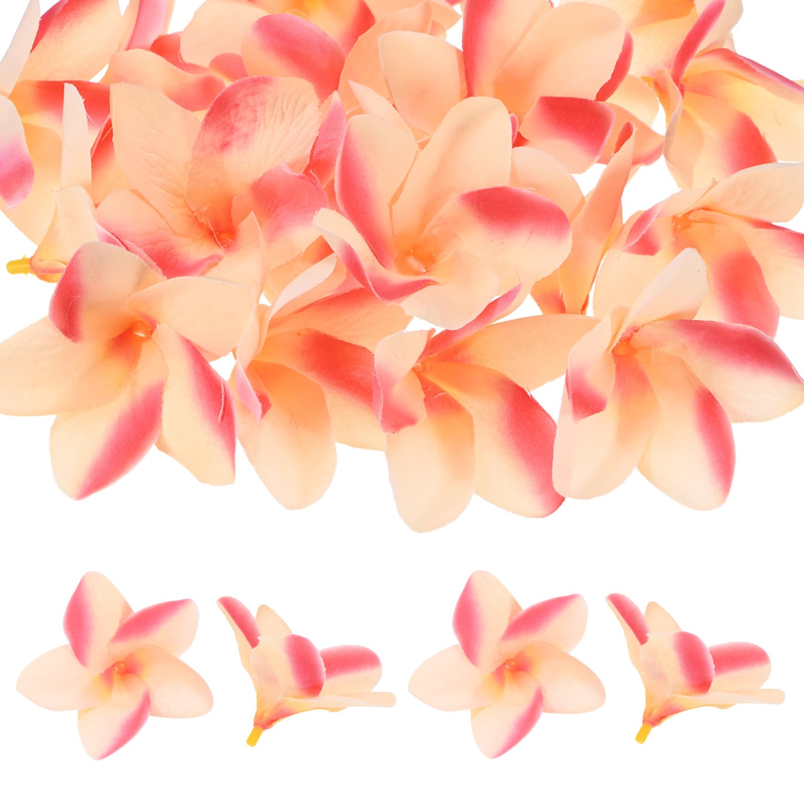 Fleurs de plumeria artificielles en soie lot de 20 pour décoration mariage loisirs créatifs