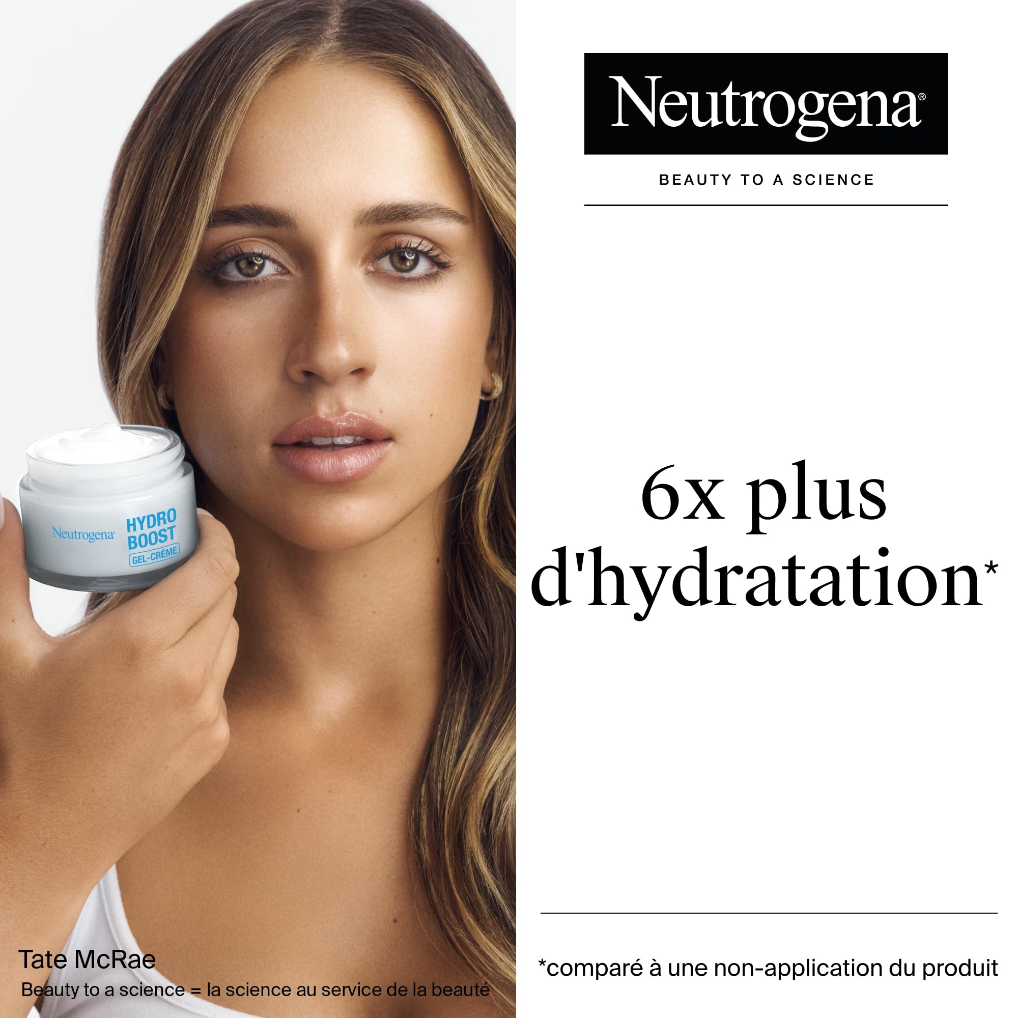 Neutrogena – Gel-Crème Hydro Boost (lot de 4 pots de 50 ml) – Crème hydratante pour les peaux sensibles à l'acide hyaluronique et tréhalose botanique – Gel hydratant pour un teint frais et éclatant