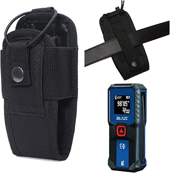 for Bosch GLM100-23 Laser Distance Measure Case, Black Nylon Pouch Holster with Belt Storage Carrying Case Compatible with Bosch GLM400C GLM165-25G GLM165-40 GLM165-27CGL Laser Distance Measure