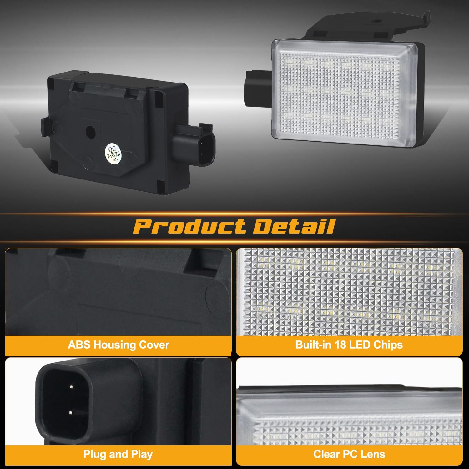 Under Hood Lights LED Underhood Work Light Assembly, Under Hood Lamp Kit Compatible with Dodge Ram 1500 2500 3500 Dakota Charger Durango, Je-ep Wrangler Grand Cherokee Concorde