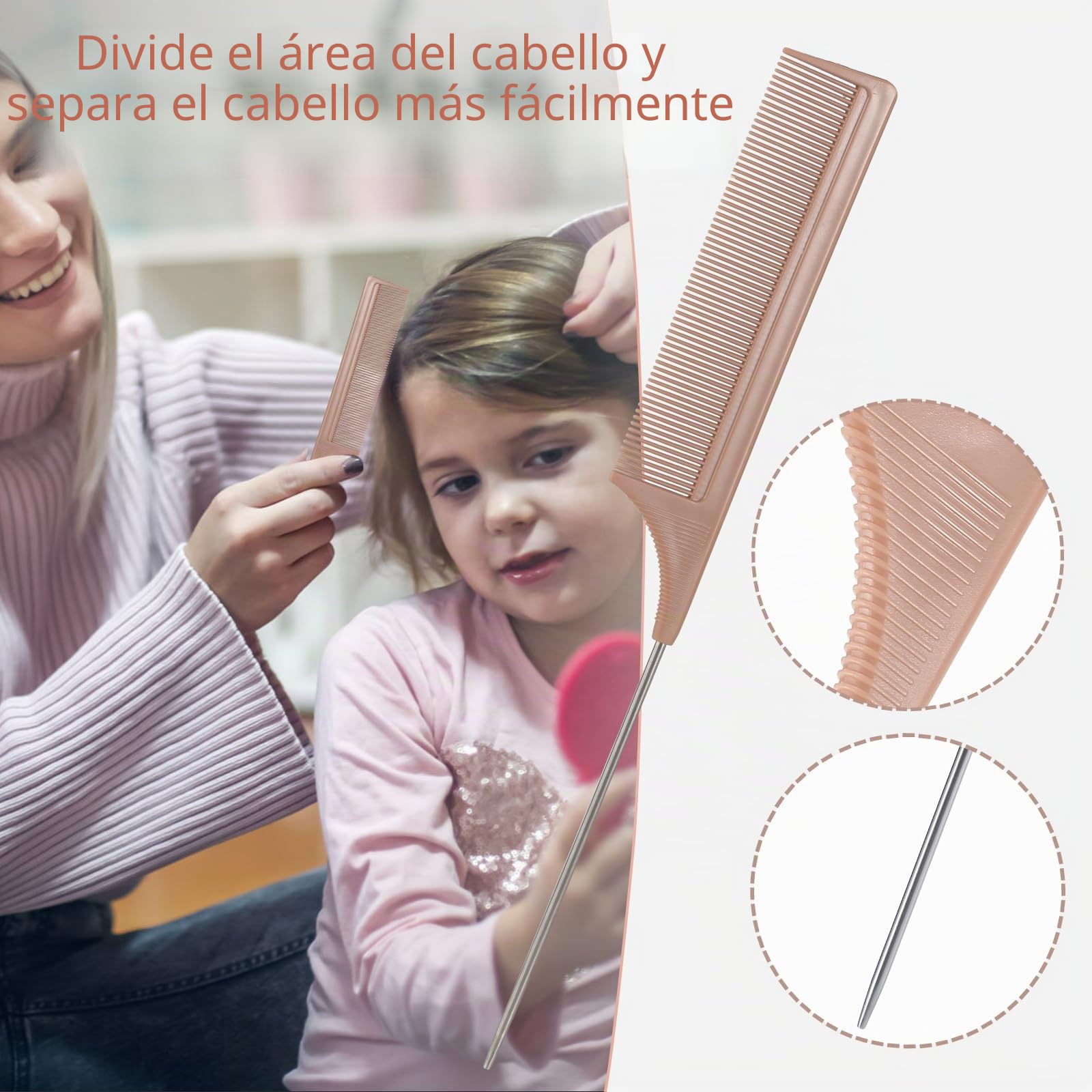 Cepillo para el cabello con botella de spray para el cabello de 200 ml, cepillo desenredante para cabello natural para cabello afro 3a a 4c, cabello rizado, ondulado y rizado (terracota)