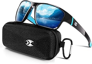 suoso Sports Polarized Sunglasses for Men: TR90 UV400 Protection Sun Glasses Womens Wrap Around Goggles for Drving Fishing