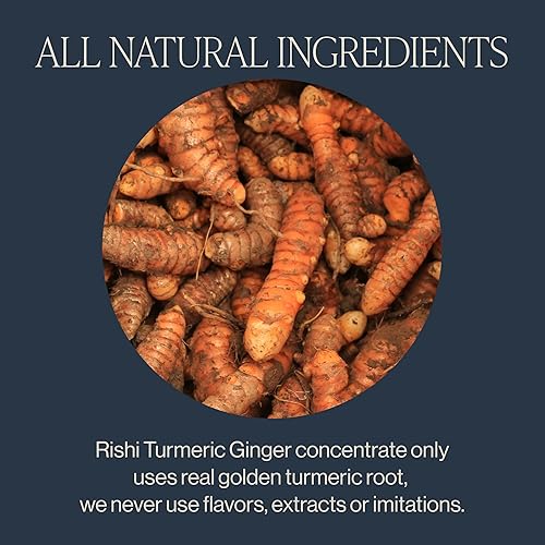 Miniatura 3 de Rishi Tea Cúrcuma Ginger Chai Latte  Concentrado de té de hierbas orgánicas con jengibre, mezcla de chai caliente o helado, fácil de servir, sin