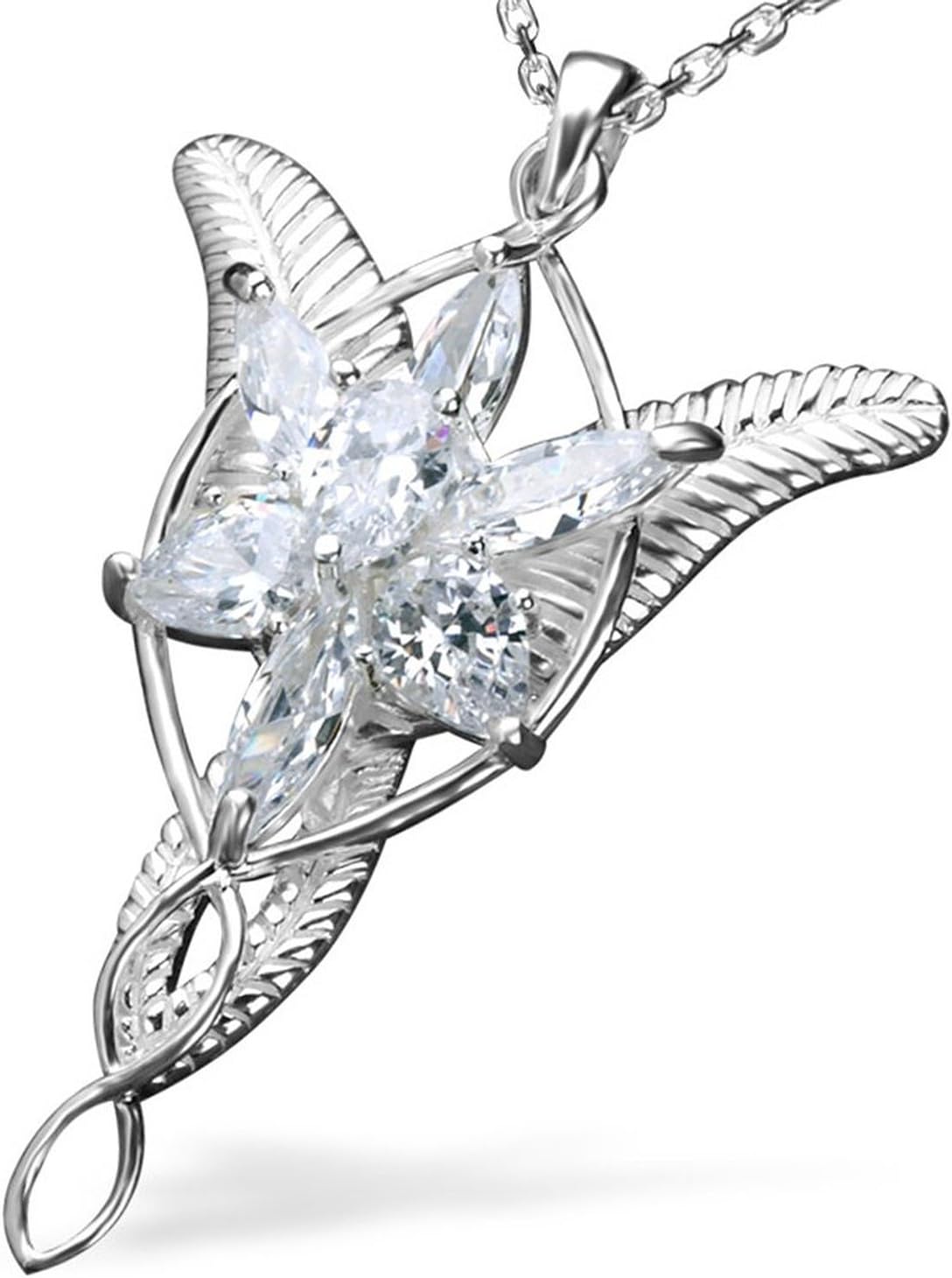 Eove Sterling Silver Arwen Evenstar Pendant Necklace Elvish Jewelry