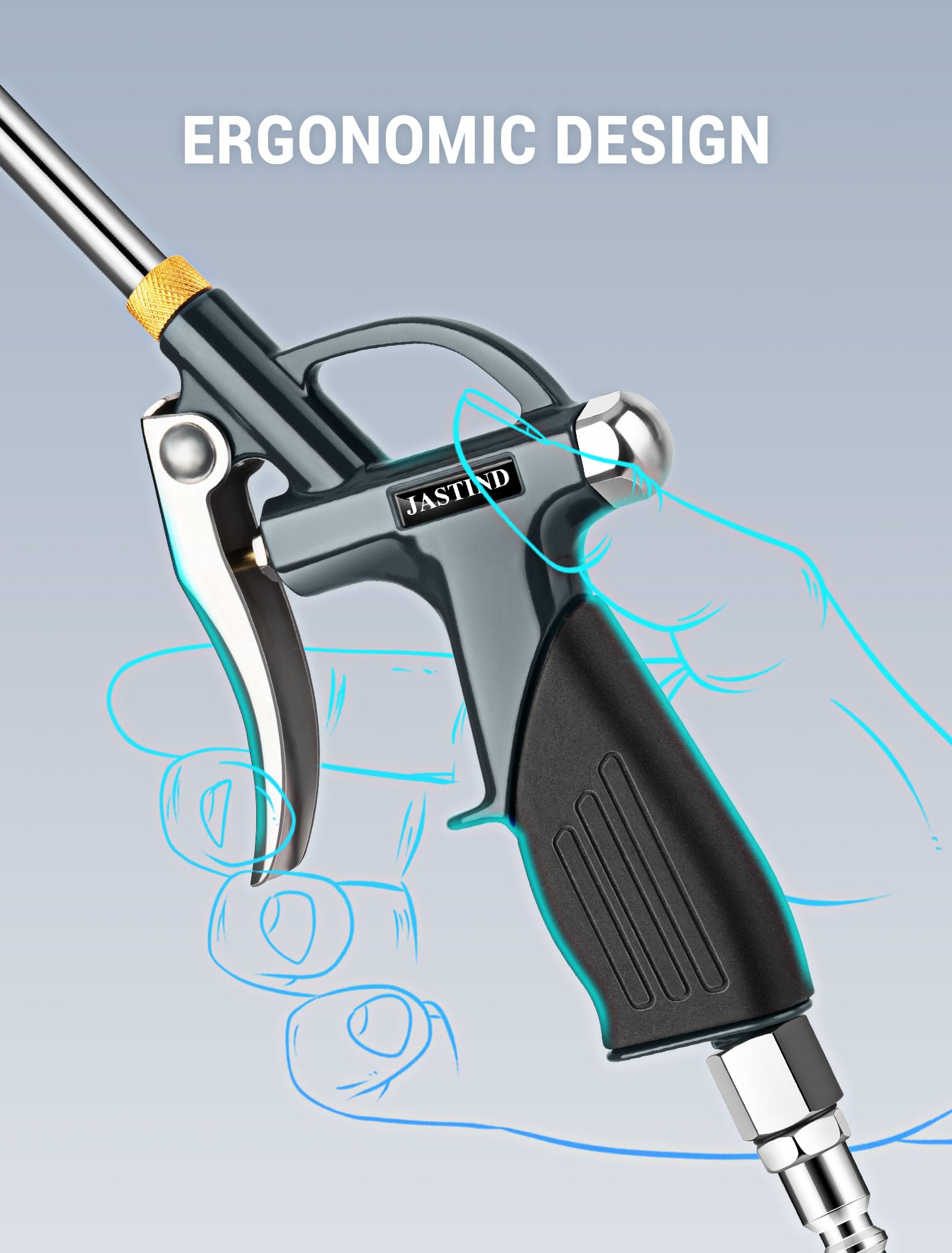 JASTIND Air Nozzle Blow Gun - Long Reach -4 JASTIND Air Nozzle Blow Gun - Long Reach -4