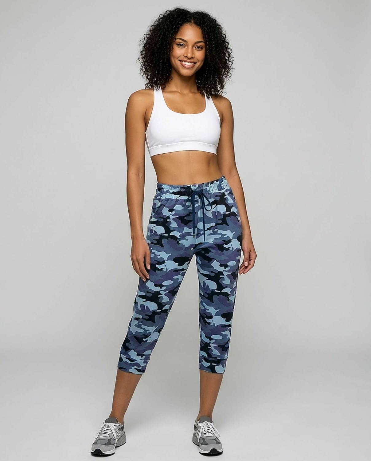 Real Essentials 3-Pack: Women's Ultra Soft Lounge Capri Joggers Sweatpants Athletic Yoga with Pockets(Available in Plus Size) - Image 4