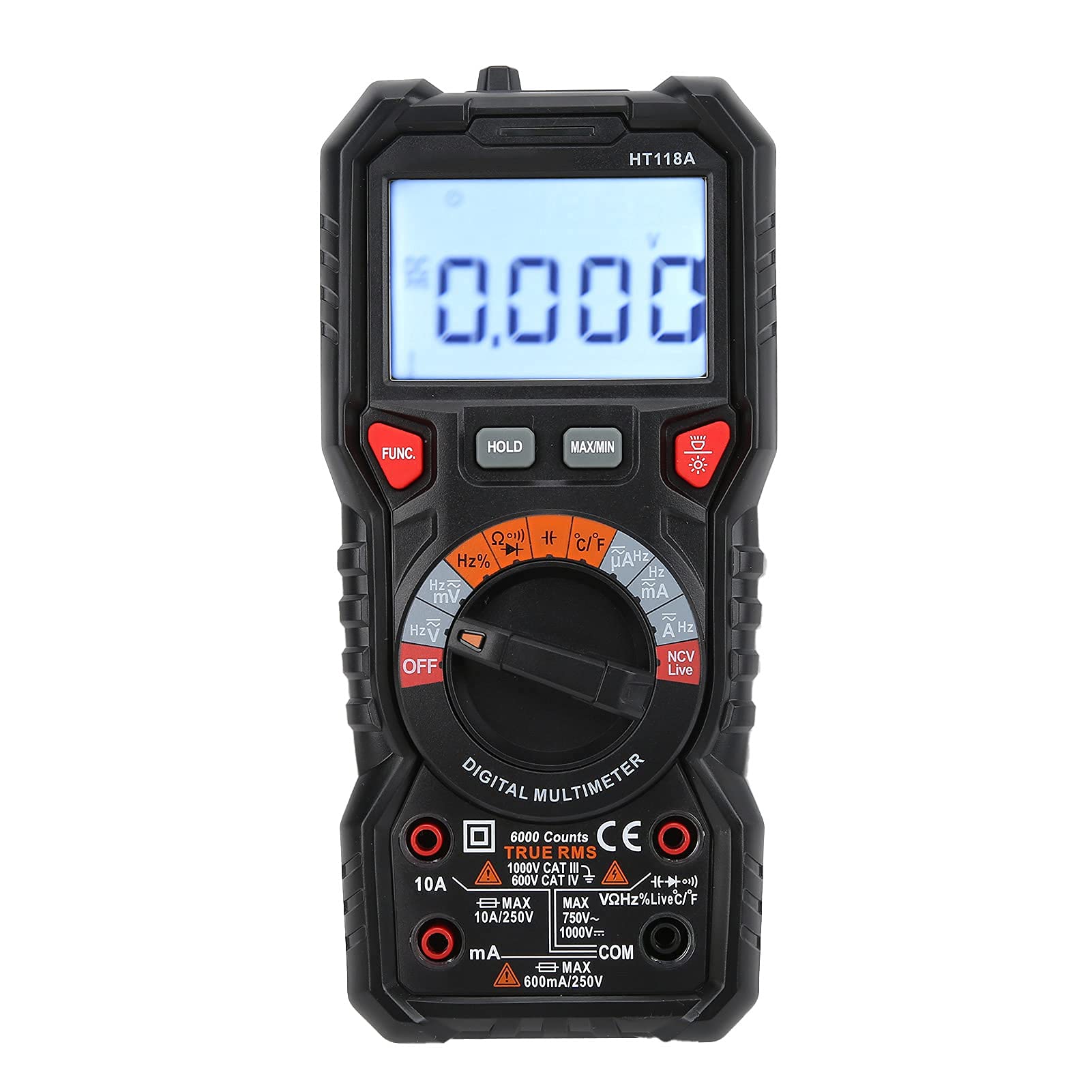 HT118A Multimetr Cyfrowy Wielofunkcyjny Tester Elektryczny Bezdotykowy Automatyczny Tester Napięcia Prądu dla Elektryka