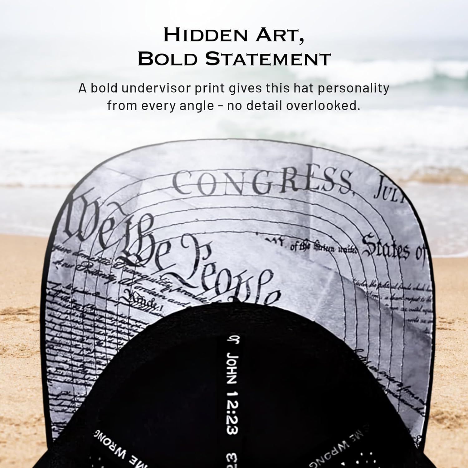 Freedom Hat | USA Trucker Hat for Men & Women | Breathable Water-Resistant Snapback | Undervisor Design