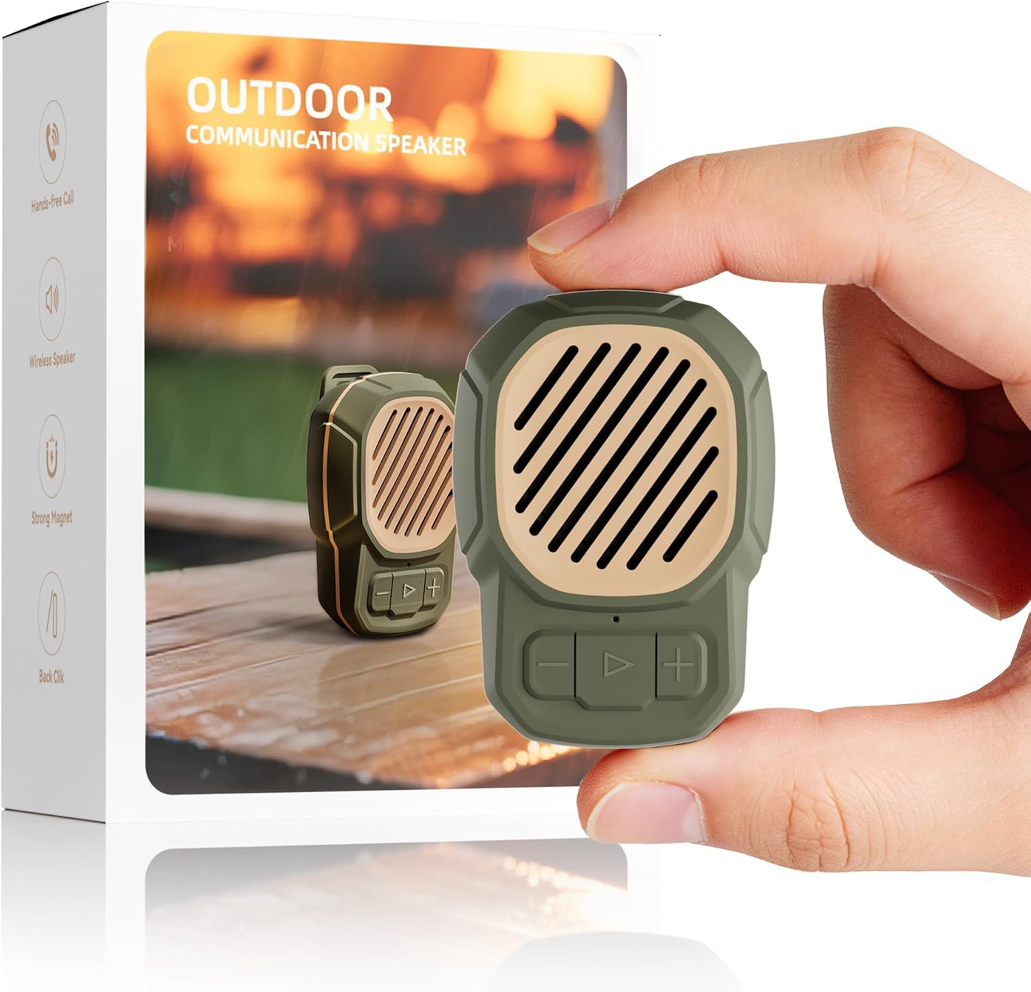 Wearable Bluetooth Speaker, Magnetic Clip on Mini Speaker, TWS Built-in Mic