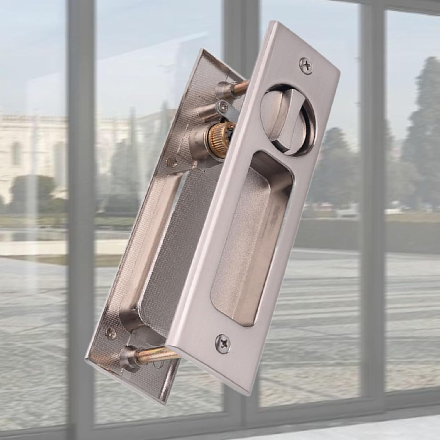 Invisible Door Lock Handle for Sliding Door Replacement Pocket Door Hardware ArgentHome & Garden|Home Improvement|Building & Hardware|Doors & Door Hardware|Other Door Hardware