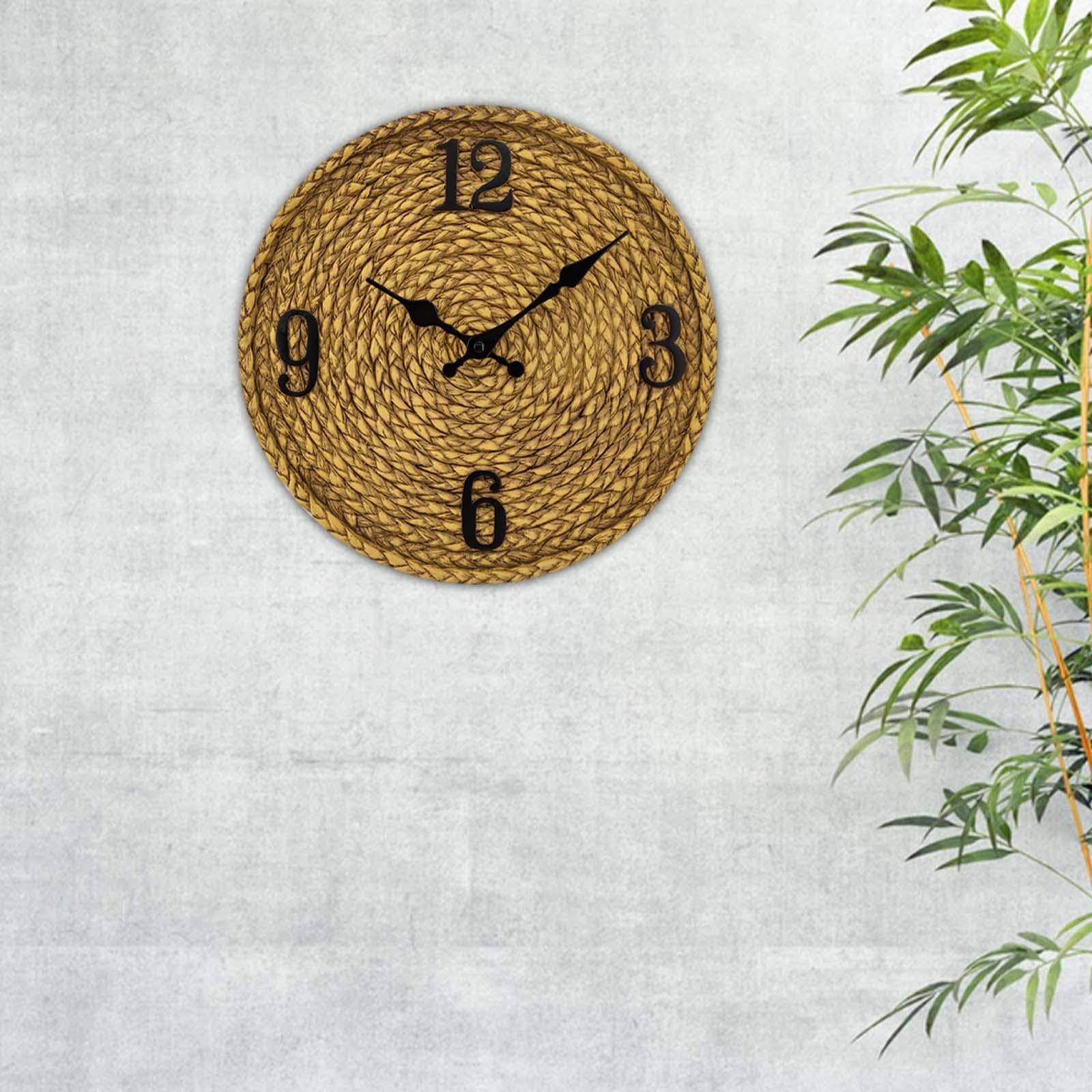 B Baosity Horloge Murale Extérieure en Résine étanche, Ronde, 30 Cm (12 Pouces), Décorative, à Suspendre Au Mur pour Salle de Bain, Jardin Ou Porche.