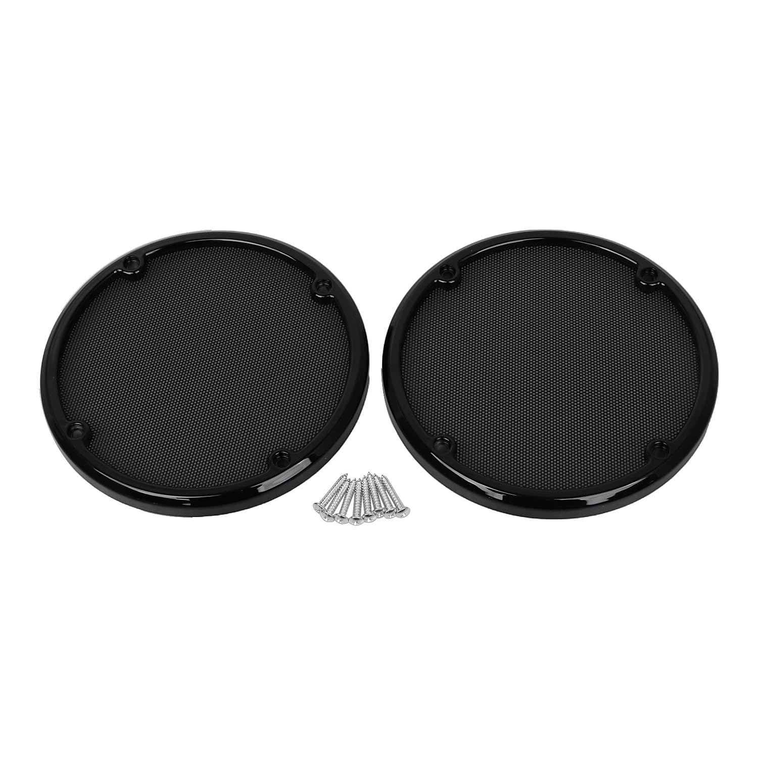 All Black Rear Speaker Trim Grills Mesh Covers Fit for Harley Electra Glide Ultra Classic Ultra Limited FLHTK FLHTCU 2014-2023