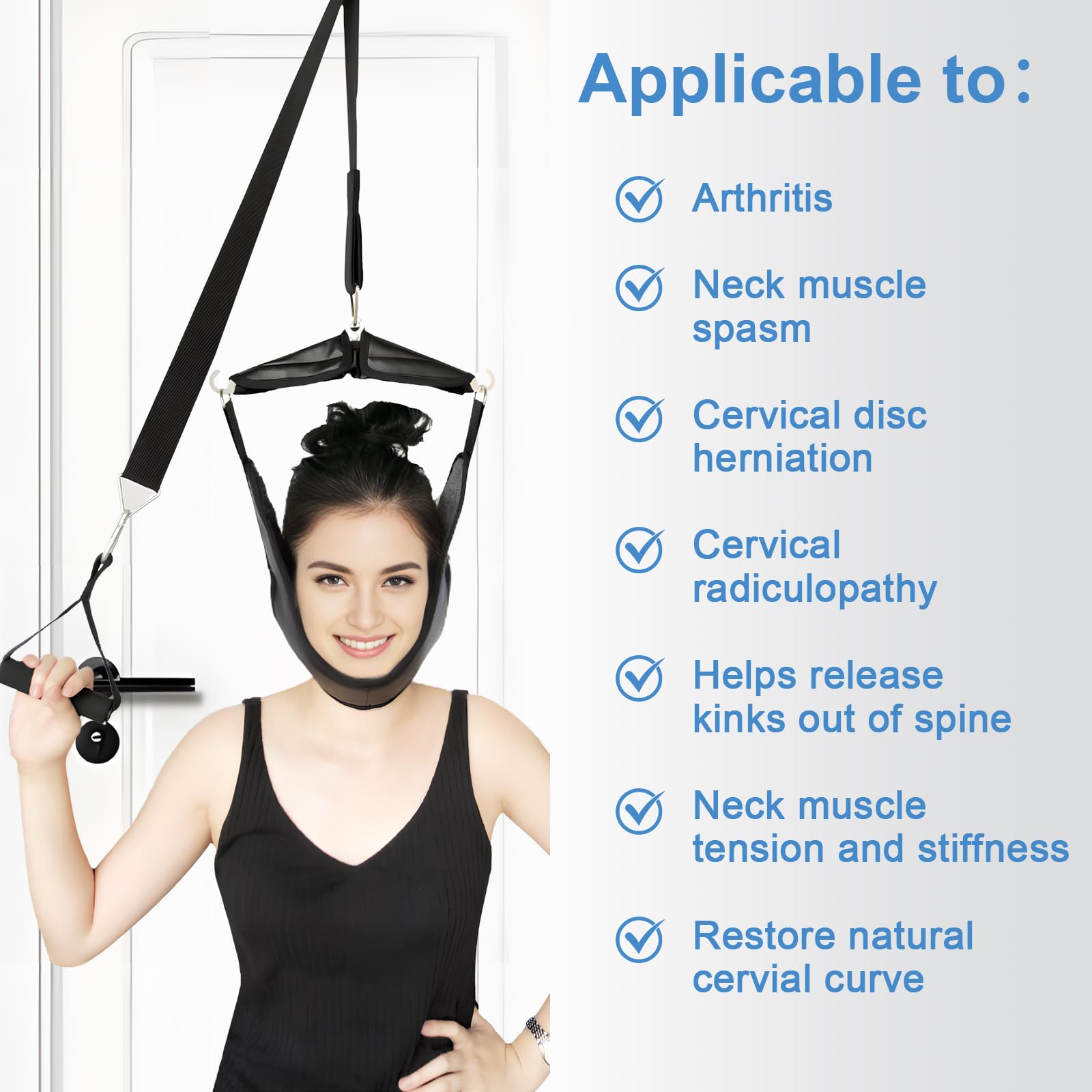 Dispositivo Di Trazione Cervicale Del Collo per Terapia Fisica, Barella Di Porta, Con Sollievo Dal