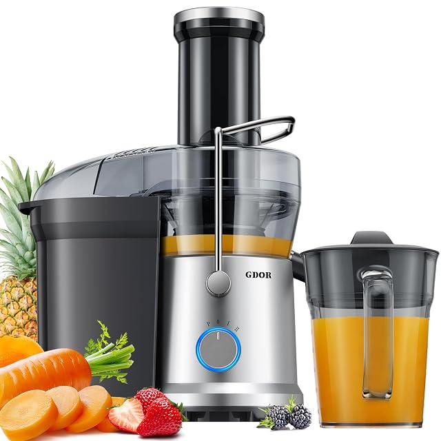GDOR 1200W Juicer Machines with Larger 3 2 Feed Chute 45oz Large Juice Jug Centrifugal Juice Extractor Maker
