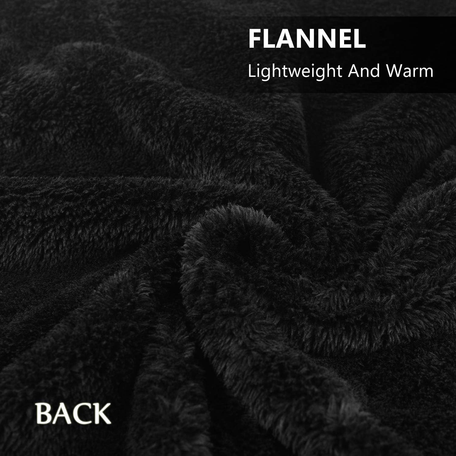 forestfish Fleece Wearable Blanket, Plaid Lap Blanket Comfy Poncho Throw with Buttons for Bed Sofa Office, Black-White - Image 7