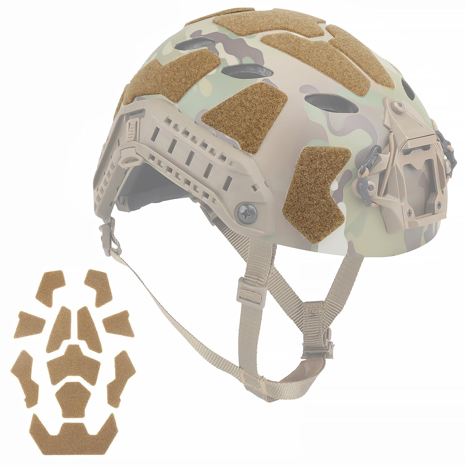 Qavctw 11pcs Tactical Helmet Hook and Loop Fastener Set DIY Kit for Fast High Cut Helmet