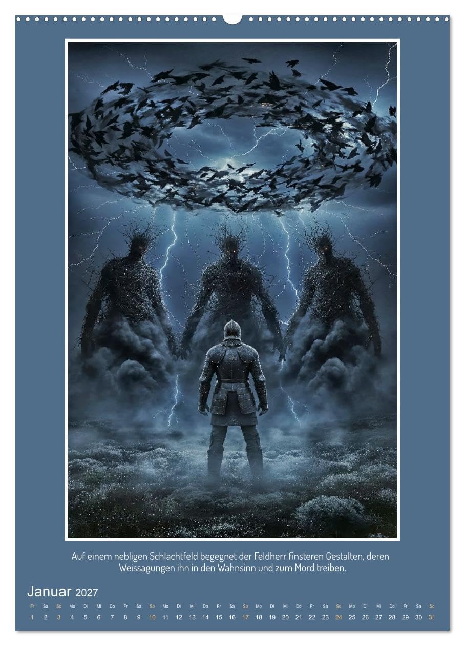 Fantastische Szenen aus großen Opern (hochwertiger Premium Wandkalender 2027 DIN A2 hoch), Kunstdruck in Hochglanz: Opernträume neu erschaffen (CALVENDO Kunst)