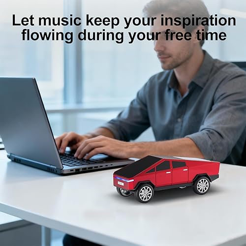 Miniatura 9 de Altavoz Bluetooth para camioneta futurista con pantalla LED - TWS estéreo, radio FM, reproducción USBTF, faros LED, micrófono integrado, regalo para