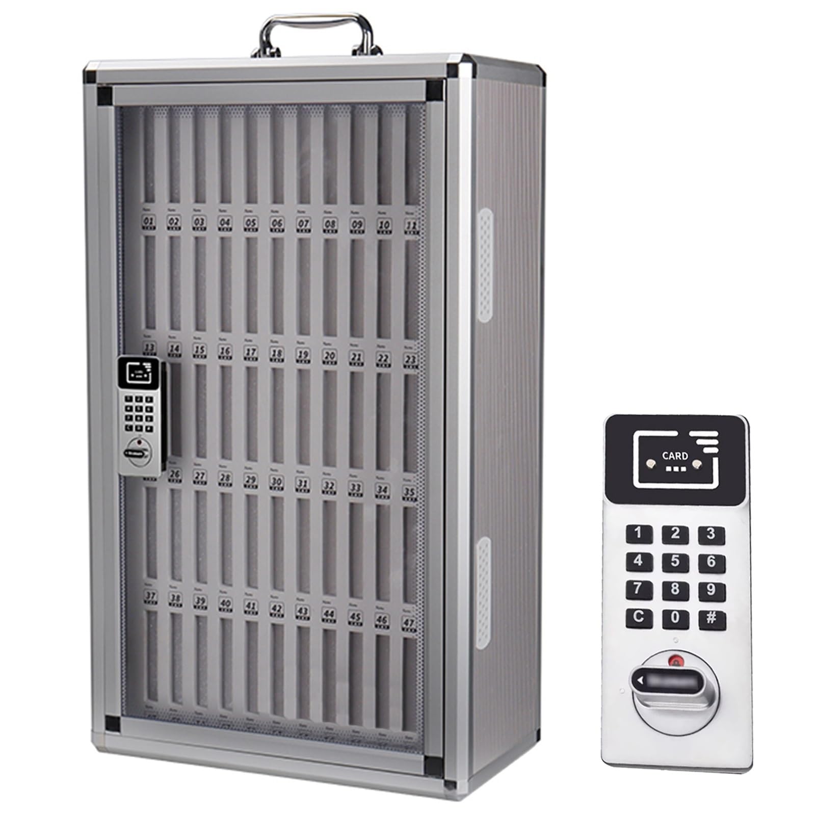 Passwortsperre Handy Safe Aluminiumlegierung Handy Safe Aufbewahrungsbox Mit Transparentem Türschrank Für Die Fabrik(60bit)