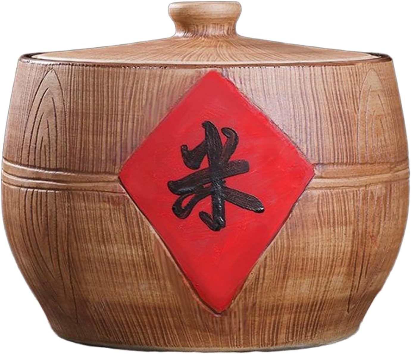 家庭用セラミックライスジャー、中国製セラミックライスバケツ、セラミックライスシリンダー、大容量食品保存容器、蓋付きセラミックライスデ