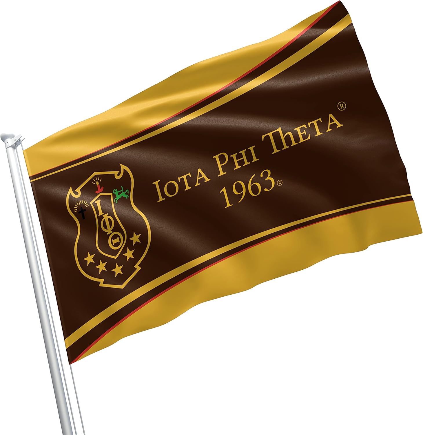 Iota Phi Theta Fraternity Greek Life Licensed Flag 3x5 Feet Flag Banner Wall Decor Outdoor Indoor Decoration Brass Grommets Double Stitch (Iota Phi Theta # 3)